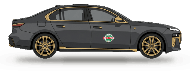 Sussex Cars branded taxi in Eastbourne